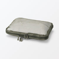 無印良品 ポリエステル仕分けケース圧縮タイプ カーキ Ｍ 約２６×４０×１０ｃｍ 良品計画