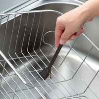 水切りかご洗い スポンジラックや食洗機の細部に 水アカ・ヌメリ 水だけで落ちる ブラック 日本製 1セット（1個（2個入）×5）まめいた