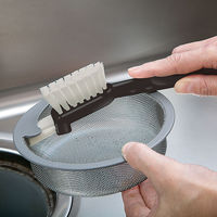 排水口洗い 排水口・三角コーナー洗いに 先端ブラシが底まで届く ブラック 日本製 1セット（1個×5）まめいた