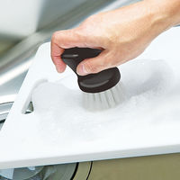 キッチンブラシ 握りやすい ゴシゴシ洗える まな板・ザル・調理器具洗い ブラック 日本製 1セット（1個×5）まめいた