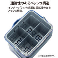 テラモト 仕切付きバケツII エンジ 1個