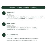 溝端紙工印刷 IKONIH ヒノキウエットタオル 平型 1セット（100枚：50枚入×2袋）