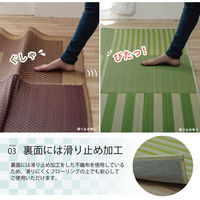 イケヒコ ラスタ（撥水） い草ボリュームラグ 3000×1900mm ブラウン 1071390065016 1枚（直送品）