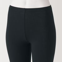 【レディース】無印良品 婦人 ストレッチ天竺編み レギンス 七分丈 婦人Ｌ 黒 良品計画