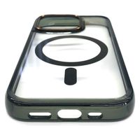 エアージェイ iphone16pro用 Magsafe対応ラウンドフォルムクリアケース 黒 AC-P24P-RMR BK 1個（直送品）