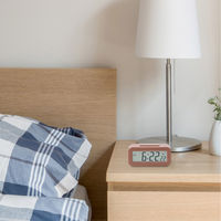 アデッソ 革風 電波アラームクロック FLC-100DBR 1台（直送品）