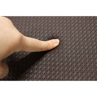 オカトー キッチンマット 衝撃吸収PVCキッチンマット 45×240cm 無地 ブラウン 441873 1個（直送品）