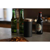 シービージャパン ビールジョッキ 500ml 喉越しを楽しむジョッキ 保冷 真空二重構造 ステンレス ブラック 459424 1個（直送品）