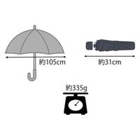 共栄工業 折りたたみ傘 58cm 安全式ワンタッチ自動開閉 マイクロファイバー傘袋付き ブラック 18181 1セット(1本×6)（直送品）