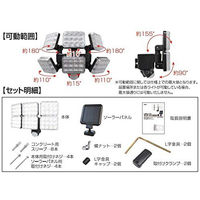 大進 人感 センサーライト ソーラー 屋外 LED 防雨 防犯 DLS-10T600 1セット（1台×2）（直送品）