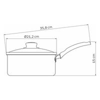 TRAMONTINA 片手鍋 20cm 20262/620 1個（直送品）