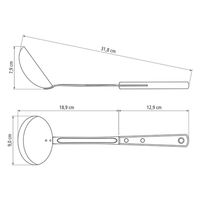 TRAMONTINA レードル ダーク 21157/190 1本（直送品）