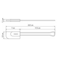 TRAMONTINA モルデ スパチュラ 小 ワイヤーハンドル 24.5cm 25816/160 1本（直送品）