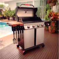 TRAMONTINA ガス バーベキューグリル 大(TGP-6000)アクセサリー6点セット付き 26500/021 1台（直送品）