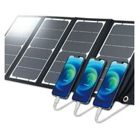 エアージェイ ポータブルソーラー充電器24W型3台同時充電ハイパワータイプ AJ-NSOLAR24W 1台（直送品）