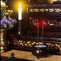 旭電機化成 自動消灯付安心のお線香(中) ブラウン 線香型ライト ASE-4211DB 1個（直送品）