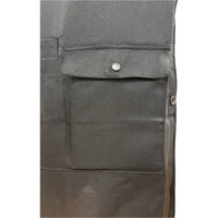 ZacZac 多機能付きエステルツイル無地サイドボタンエプロン Lサイズ ブラック 300463 1枚（直送品）