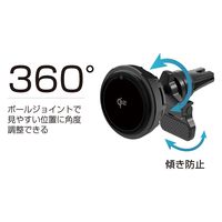 カシムラ Qi2強力マグネットワイヤレス充電器 冷却機能 エアコン取り付け KW-52 1箱（直送品）