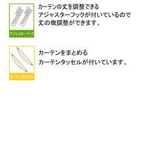 フォレストリンク 防炎遮光1級 カーテン 1000×1850mm ブラウン cu1108cho-100-185-2 1セット(2枚入)（直送品）