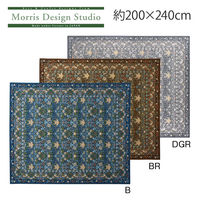 川島織物セルコン モリスデザインスタジオ いちご泥棒 ラグ 2000×2400mm ダークグレー KF1709_44DGR 1枚（直送品）