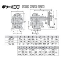 工進 単体ポンプ ギヤーポンプ 口径20ミリ GC-20 1台（直送品）