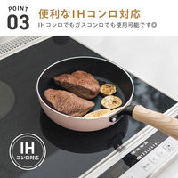 武田コーポレーション IH対応カラーふっ素フライパン18CM PI IHCFFT18PI 1箱(10個入)（直送品）