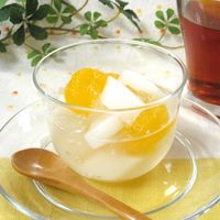 業務用 清水食品 杏仁豆腐 ひし型カット 3kg 1個 缶詰