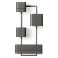 アントレックス Umbra キュービコ ウォールプランター 幅230×奥行210×高さ420mm ブラック 21018767040 1個（直送品）