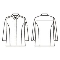 住商モンブラン コックコート 兼用 長袖 ネイビー 3L 6-1027 1枚（直送品）