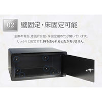 ネットフォース エヌセーフ ホテルセーフ シリンダー錠 スチール 25.1L マットブラック NSH-1C-AW-BK 1台（直送品）