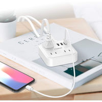 TESSAN 延長コード3m 電源タップ AC 3口 USB-A TS-103-3M 1個（直送品）