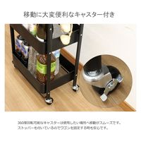 エイ・アイ・エス 折りたたみワゴン 幅455×奥行305×高さ890mm ブラック XOW-4589BK 1台（直送品）