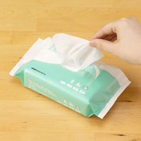 アスクルやわらか手口ふき　からだふき　ウェットタオル　手口ふき用ウェットティッシュ　1セット(80枚入×10パック) オリジナル