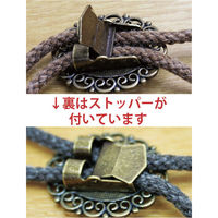 日本紐釦貿易(Nippon Chuko) ループタイ 止め金具 約H2×W1.5×D0.4cm 4個入り アンティークシルバー A6-5-A（直送品）