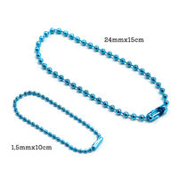 日本紐釦貿易(Nippon Chuko) カラーボールチェーン 1.5mm×10cm 100本入 オレンジ NS291-100（直送品）