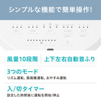 アイリスオーヤマ サーキュレーター扇風機 DC ホワイト STF-SDC15TEC-W 1台