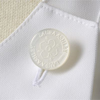 LAURA ASHLEY（ローラアシュレイ） スクラブ レディス 半袖 オフホワイト／バイオレット LL LW612-16 1枚（直送品）