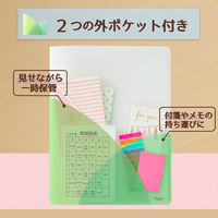 プラス PastyスリムホルダーF A4 Mグリーン 98865 1冊（直送品）