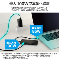 ドッキングステーション タイプC ハブ 10in1 HDMI LAN SD USBハブ DST-100BPBK エレコム 1個（直送品）