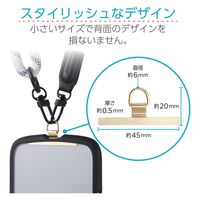 スマホ ストラップホルダー シート ステンレス製 ケーブル穴用 1口タイプ ゴールド PWSTHD1SSGD エレコム 1個（直送品）