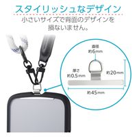 スマホ ストラップホルダー シート ステンレス製 ケーブル穴用 1口タイプ シルバー PWSTHD1SSSV エレコム 1個（直送品）