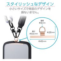 スマホ ストラップホルダー シート ステンレス製 ケーブル穴用 1口タイプ ピンクゴールド PWSTHD1SSPG エレコム 1個（直送品）