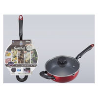 竹原製缶 グッドフル IH深型フライパン 22cm ガラス蓋付き PK-522G 1個（直送品）