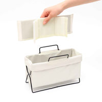 東洋ケース 卓上収納 卓上マルチラック 折りたたみ ファブリック アイボリー 417526 1個（直送品）