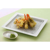 下村企販 プレート 網付き 25cm スクエアディッシュ 磁器 423336 1個（直送品）