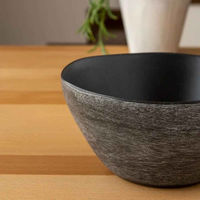 1956レストラン・サプライ ボウル 15cm 木目調 ブラック Planta プランタ プラスチック 432543 1個（直送品）