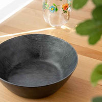 1956レストラン・サプライ ボウル 19cm 木目調 ブラック Planta プランタ プラスチック 432544 1個（直送品）