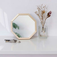 パラデック スタンド&ウォールミラー 八角形ミラー SSサイズ 15×15cm オクタム ゴールド 450685 1個（直送品）