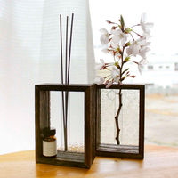 パラデック 花瓶 レトロガラス 一輪挿し フラワーベース ブラウン 463187 1個（直送品）