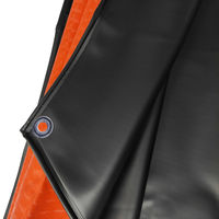 セーフラン安全用品 防水防油エプロン 厚さ0.5mm 胸付きエプロン 黒 12451-1 1枚（直送品）